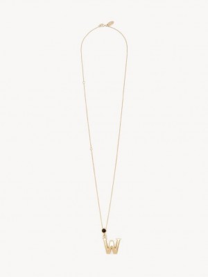 Chloe Alphabet With Pendant Halskjeder Gull | CHE-SR14333