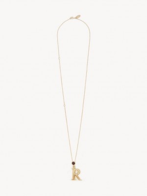 Chloe Alphabet With Pendant Halskjeder Gull | CHE-SR14338