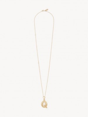 Chloe Alphabet With Pendant Halskjeder Gull | CHE-SR14339