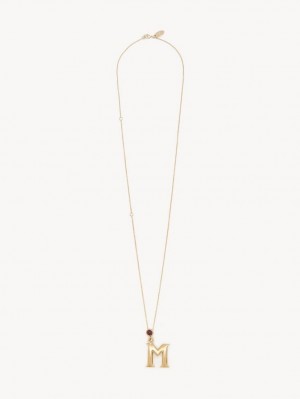 Chloe Alphabet With Pendant Halskjeder Gull | CHE-SR14343