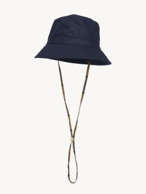 Chloe Barbour For Bucket Hatt Marineblå | CHE-SR14479