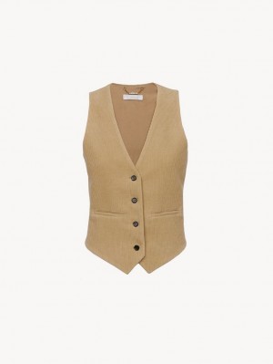 Chloe Classic Vest Drakter Beige | CHE-SR14069