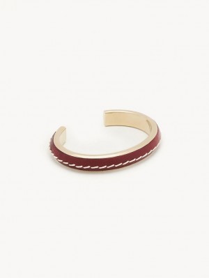 Chloe Edith Cuff Armbånder Burgunder | CHE-SR14397