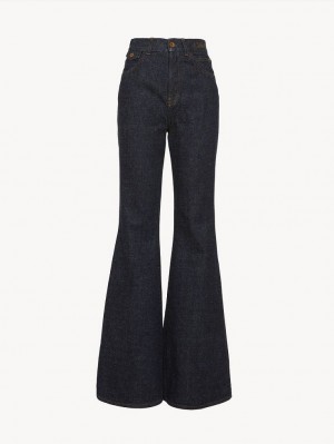 Chloe Flare Jeans Marineblå | CHE-SR13970