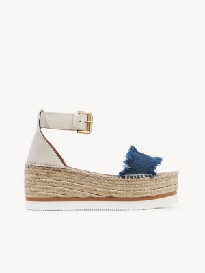 Chloe Glyn Platform Sandaler Dyp Blå | CHE-SR14825