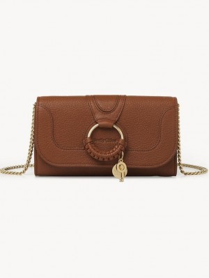 Chloe Hana Chain Stor Lommebok Brune | CHE-SR14914