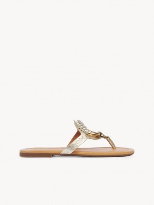 Chloe Hana Flip-flop Flate Sko Sølv | CHE-SR14829