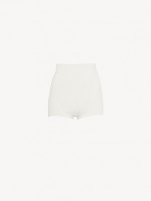 Chloe High-waisted Mini Shorts Hvite | CHE-SR14008