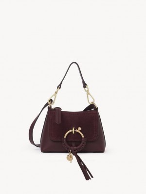 Chloe Joan Mini Skulderveske Burgunder | CHE-SR14634