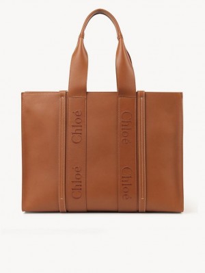 Chloe Large Woody Tote Veske Brune | CHE-SR13348