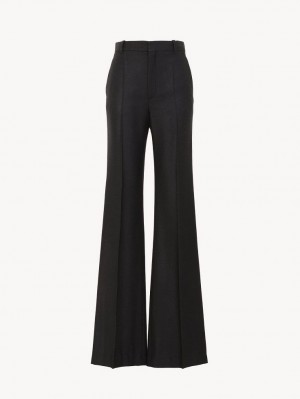 Chloe Low-waist Flare Bukse Svarte | CHE-SR14020