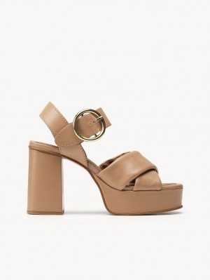 Chloe Lyna High-heel Sandaler Brune | CHE-SR14840