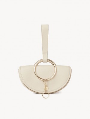 Chloe Mara Half Moon Mini Vesker Beige | CHE-SR14755