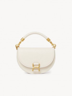 Chloe Marcie Chain Flap Crossbody Veske Hvite | CHE-SR13619