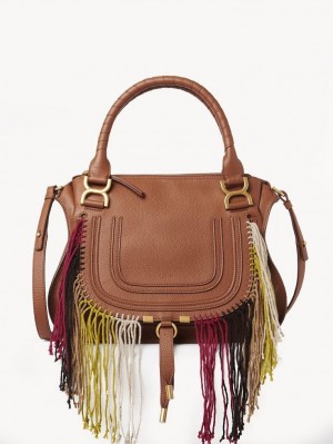 Chloe Marcie Double Carry Crossbody Veske Brune | CHE-SR13472