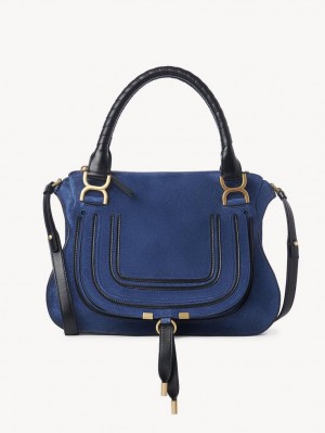 Chloe Marcie Double Carry Crossbody Veske Dyp Blå | CHE-SR13504