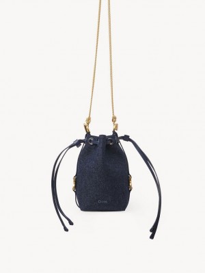 Chloe Marcie Micro Bucket Crossbody Veske Blå | CHE-SR13612