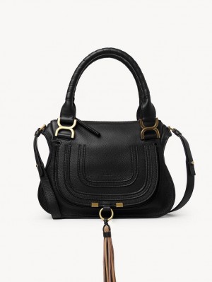 Chloe Marcie Small Double Carry Crossbody Veske Svarte | CHE-SR13489