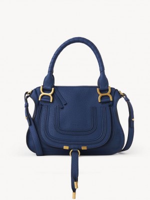 Chloe Marcie Small Double Carry Crossbody Veske Dyp Blå | CHE-SR13546