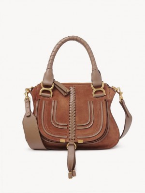 Chloe Marcie Small Double Carry Skulderveske Brune | CHE-SR13440