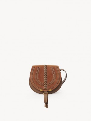 Chloe Marcie Small Saddle Skulderveske Brune | CHE-SR13414