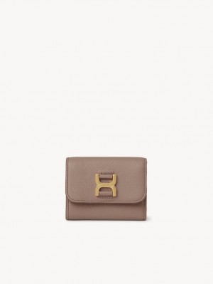 Chloe Marcie Small Tri-fold Liten Lommebok Brune | CHE-SR14296