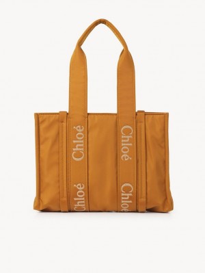 Chloe Medium Woody Tote Veske Gul | CHE-SR13287