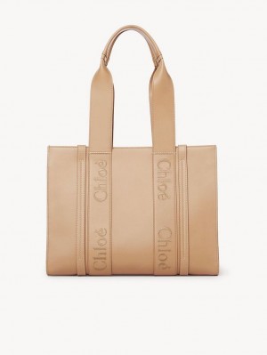 Chloe Medium Woody Tote Veske Lyse Brune | CHE-SR13353