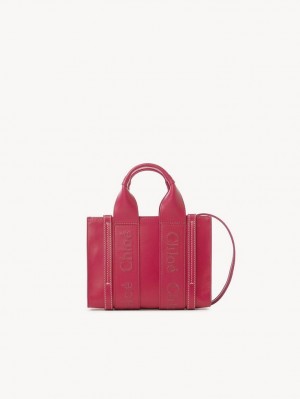 Chloe Mini Woody Crossbody Veske Rosa | CHE-SR13549