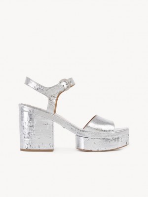 Chloe Odina High-heel Sandaler Sølv | CHE-SR14165