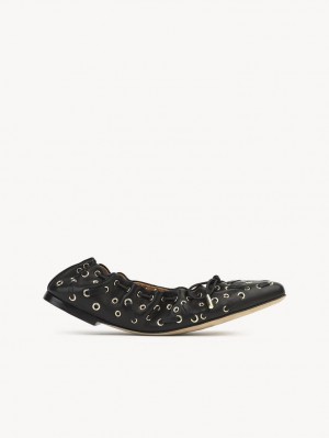 Chloe Oracia Ballet Flat Svarte | CHE-SR14267