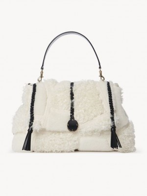 Chloe Penelope Large Soft Skulderveske Hvite | CHE-SR13442