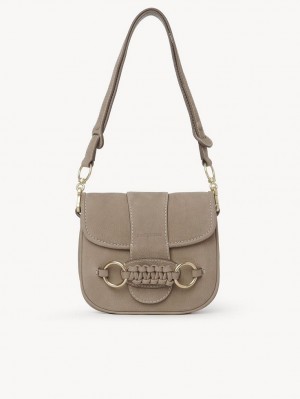 Chloe Saddie Satchel Skulderveske Grå | CHE-SR14666