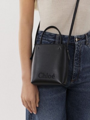 Chloe Sense Micro Crossbody Veske Svarte | CHE-SR13582