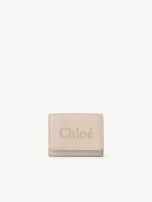 Chloe Sense Mini Tri-fold Liten Lommebok Rosa | CHE-SR14274