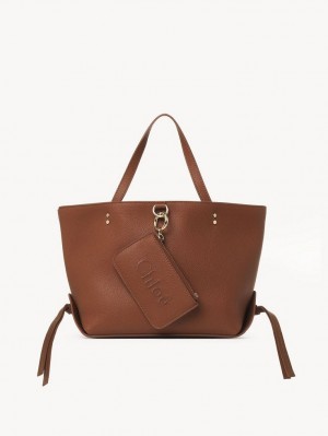 Chloe Sense Small East-west Tote Veske Brune | CHE-SR13326