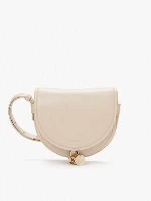 Chloe Small Mara Saddle Skulderveske Beige | CHE-SR14628