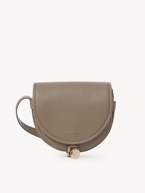 Chloe Small Mara Saddle Skulderveske Grå | CHE-SR14627