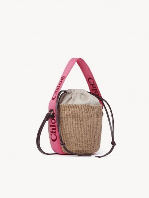 Chloe Small Woody Basket Crossbody Veske Rosa Rød | CHE-SR13616