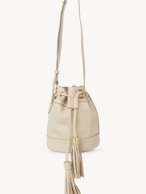 Chloe Vicki Small Bucket Mini Vesker Beige | CHE-SR14749