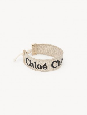 Chloe Woody Armbånder Beige Svarte | CHE-SR14440