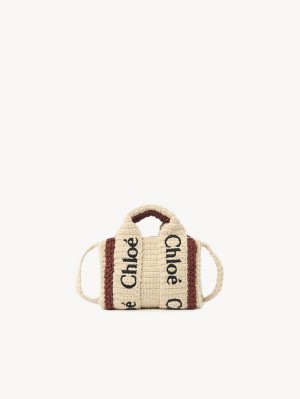 Chloe Woody Nano Crossbody Veske Brune Beige | CHE-SR13524