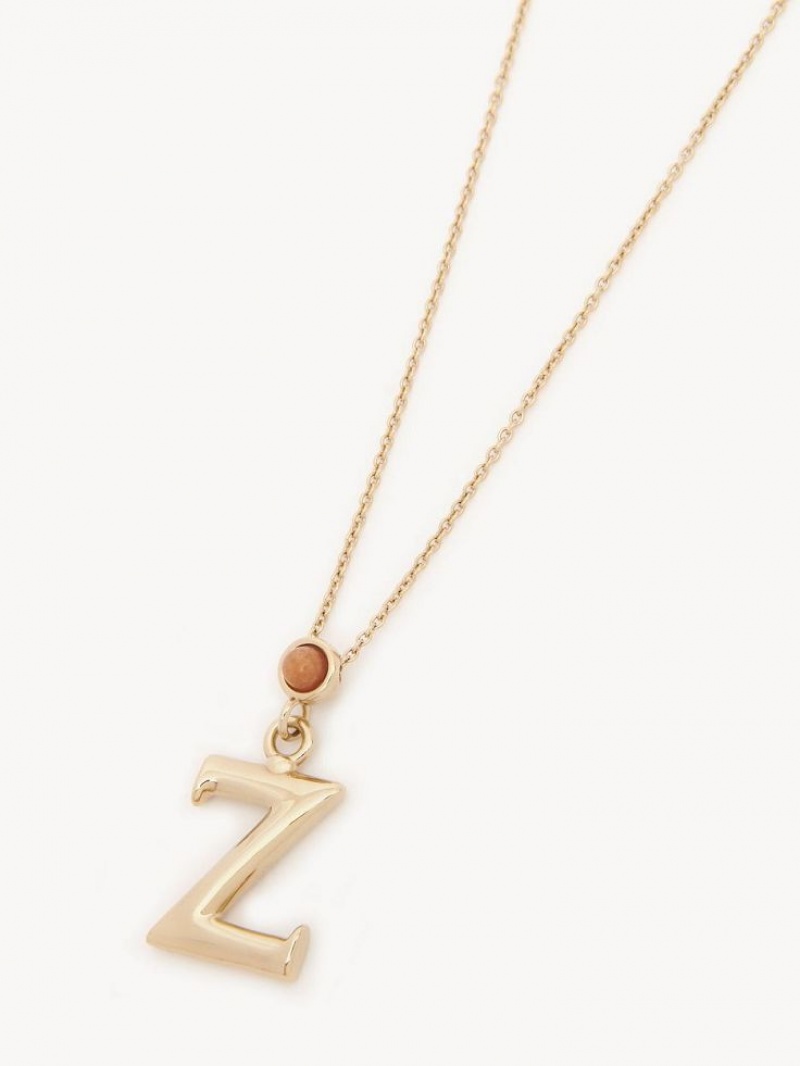 Chloe Alphabet With Pendant Halskjeder Gull | CHE-SR14330