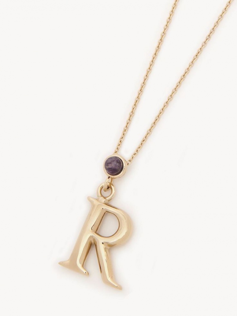 Chloe Alphabet With Pendant Halskjeder Gull | CHE-SR14338