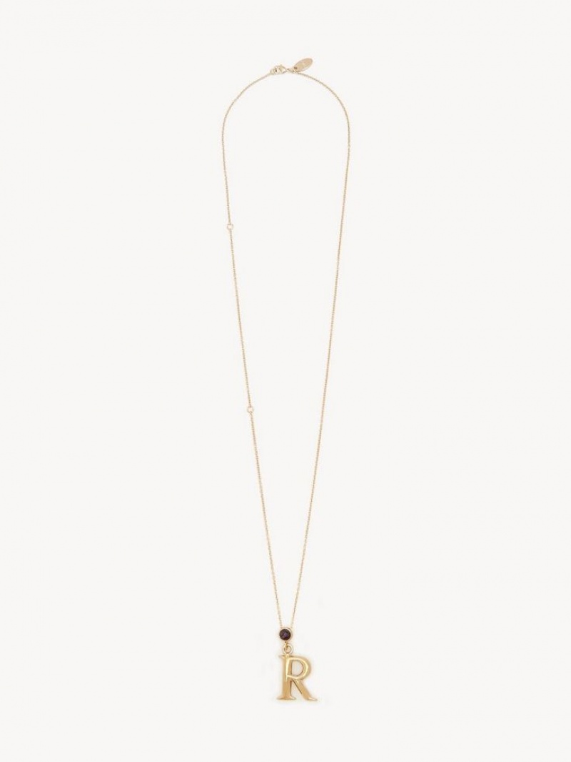 Chloe Alphabet With Pendant Halskjeder Gull | CHE-SR14338