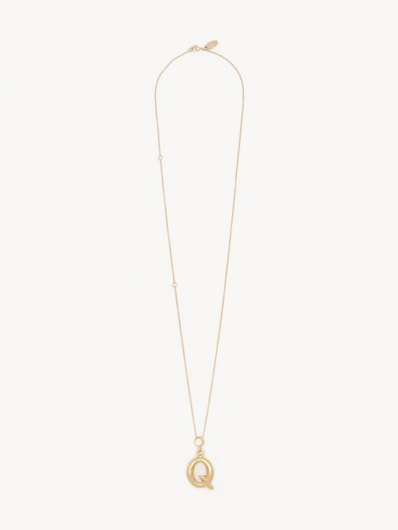 Chloe Alphabet With Pendant Halskjeder Gull | CHE-SR14339