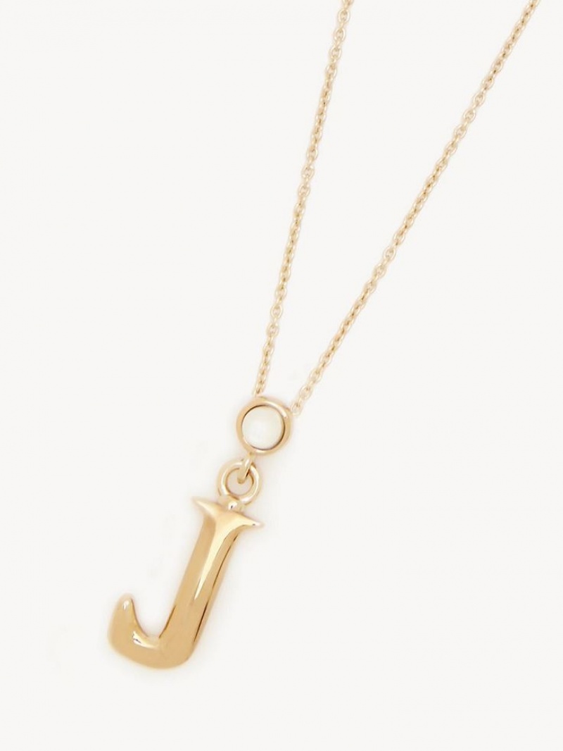 Chloe Alphabet With Pendant Halskjeder Gull | CHE-SR14346