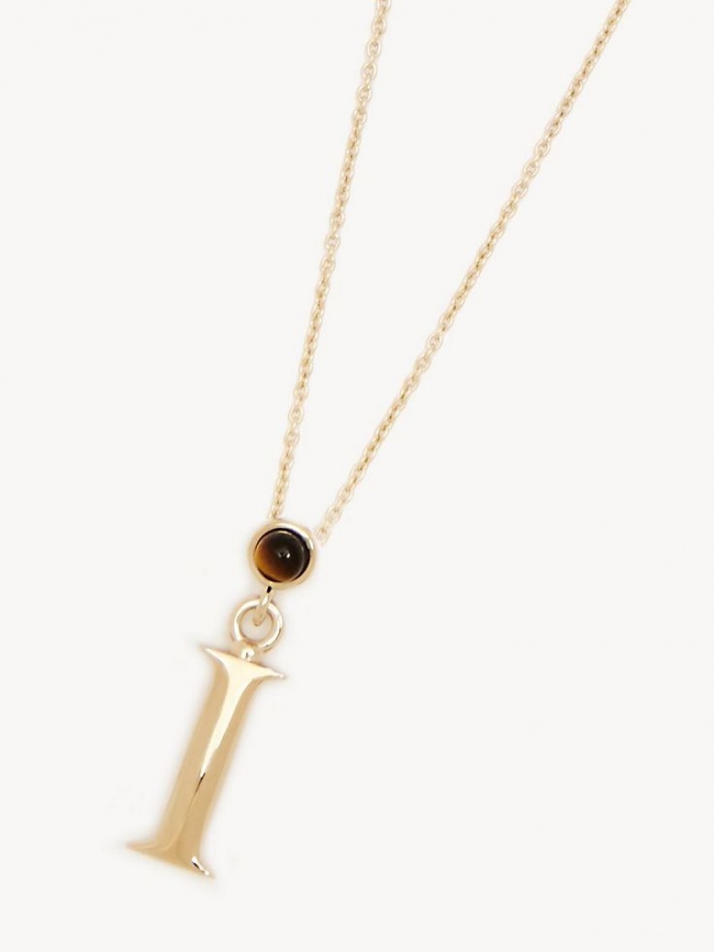 Chloe Alphabet With Pendant Halskjeder Gull | CHE-SR14347