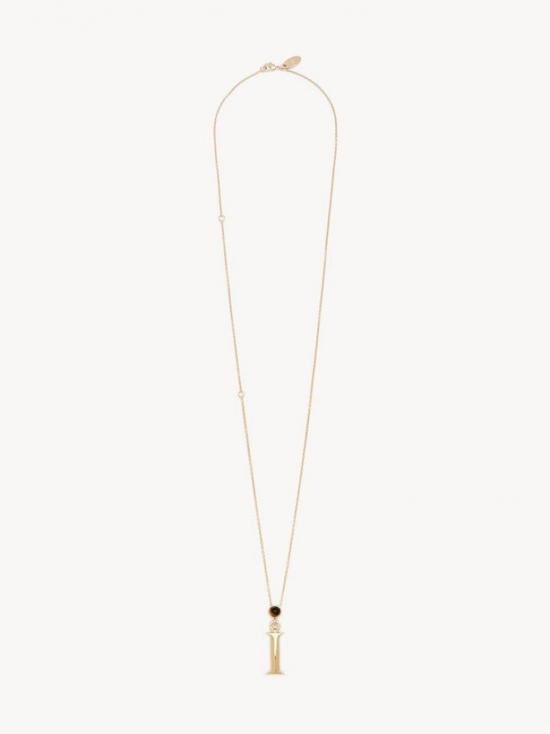 Chloe Alphabet With Pendant Halskjeder Gull | CHE-SR14347