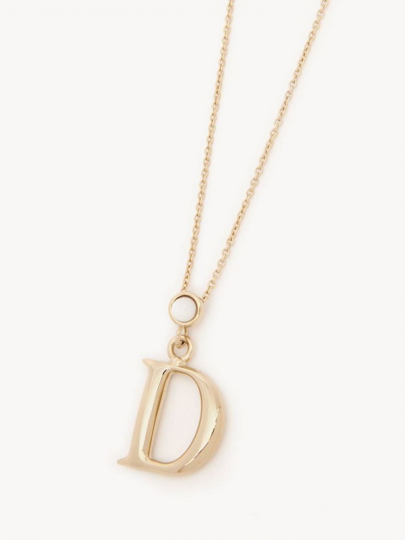 Chloe Alphabet With Pendant Halskjeder Gull | CHE-SR14352